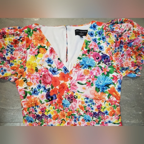 NWOT Mary Katrantzou X Lipsy London Vibrant Multicolor Floral Mini Dress. 4 US. - Picture 9 of 12